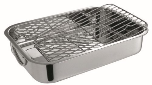 Tepsi grillráccsal rozsdamentes 35cm Happy Cooking RS-1261