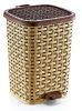 Szemetes pedálos 12L 27,2x24,9x34,2cm Rattan 01053