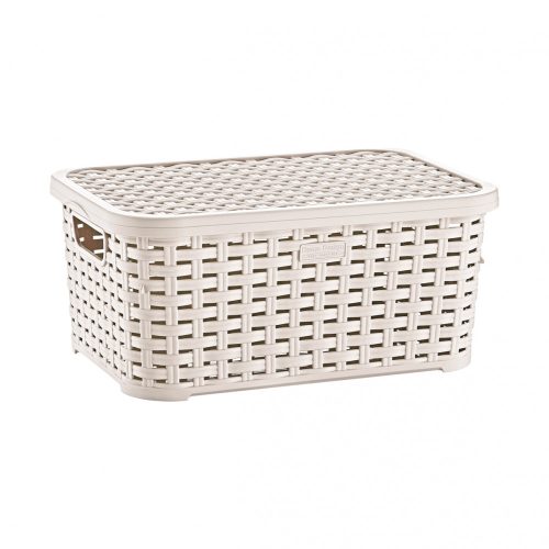 Tároló kosár tetővel rattan 5L 19,5x28x12,5cm SP-290