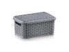 Tároló kosár tetővel rattan 5L 19,5x28x12,5cm SP-290