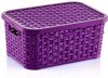 Tároló kosár tetővel rattan 5L 19,5x28x12,5cm SP-290