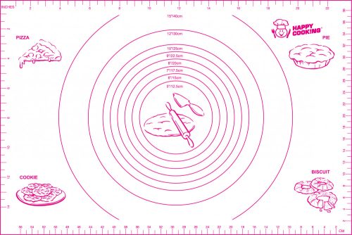 Szilikon nyújtólap 60x40cm Happy Cooking RS-1196